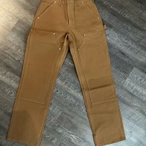 Carhartt Brown Straight Jeans Durable Cotton Twill
